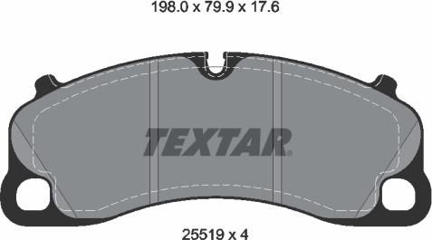 Textar 2551901 - Гальмівні колодки, дискові гальма autozip.com.ua