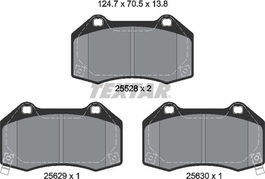 Textar 2552803 - Гальмівні колодки, дискові гальма autozip.com.ua