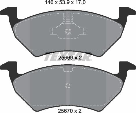 Textar 2566901 - Гальмівні колодки, дискові гальма autozip.com.ua