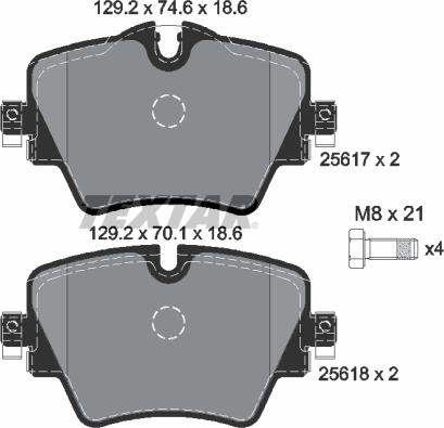 Textar 2561701-3268-00 - Комплект гальм, дисковий гальмівний механізм autozip.com.ua