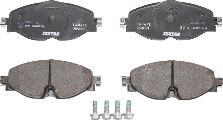 Textar 2568303 - Гальмівні колодки, дискові гальма autozip.com.ua