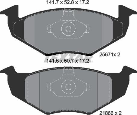 Textar 2567101 - Гальмівні колодки, дискові гальма autozip.com.ua