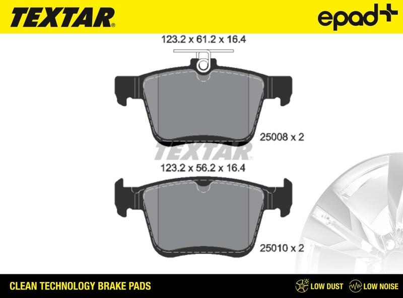 Textar 2500801CP - Гальмівні колодки, дискові гальма autozip.com.ua