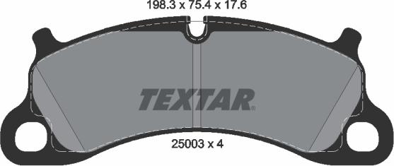 Textar 2500301 - Гальмівні колодки, дискові гальма autozip.com.ua