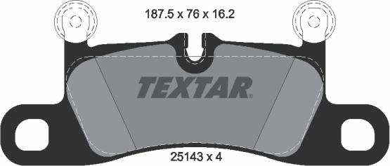Textar 2514301 - Гальмівні колодки, дискові гальма autozip.com.ua