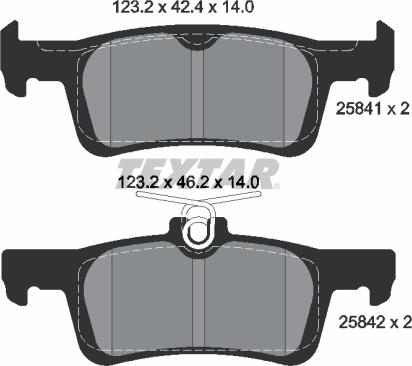 Textar 2584104 - Гальмівні колодки, дискові гальма autozip.com.ua