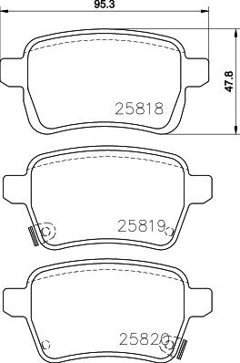 Textar 2581801 - Гальмівні колодки, дискові гальма autozip.com.ua