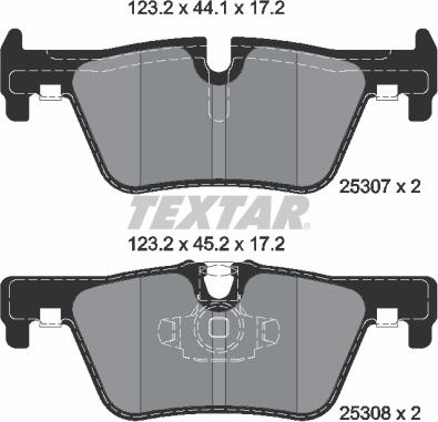 Textar 2530701-2397-00 - Комплект гальм, дисковий гальмівний механізм autozip.com.ua