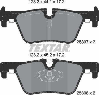 Textar 2530701 - Гальмівні колодки, дискові гальма autozip.com.ua