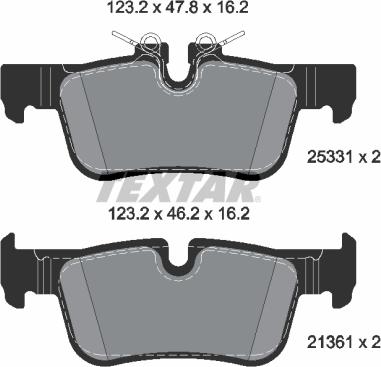 Textar 2533101 - Гальмівні колодки, дискові гальма autozip.com.ua