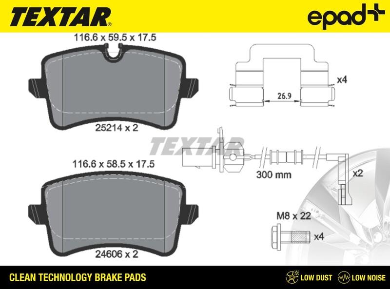 Textar 2521401CP - Гальмівні колодки, дискові гальма autozip.com.ua