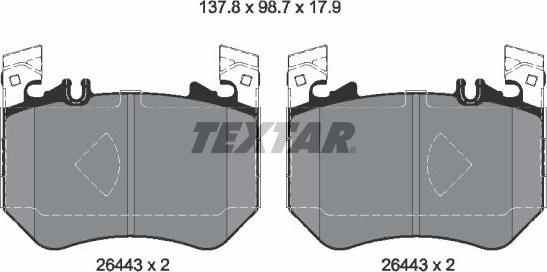 Textar 2644301 - Гальмівні колодки, дискові гальма autozip.com.ua