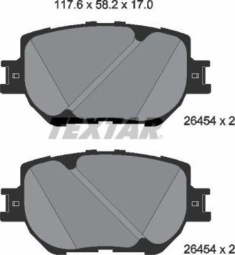 Textar 2645401 - Гальмівні колодки, дискові гальма autozip.com.ua
