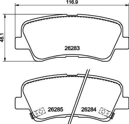 Textar 2628301 - Гальмівні колодки, дискові гальма autozip.com.ua