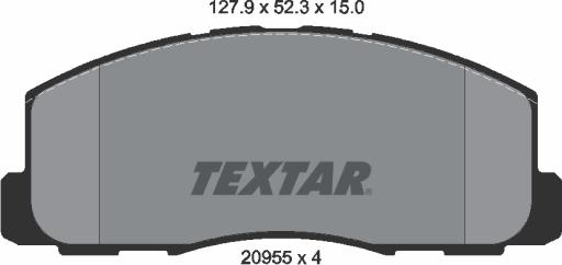 Textar 2095501 - Гальмівні колодки, дискові гальма autozip.com.ua