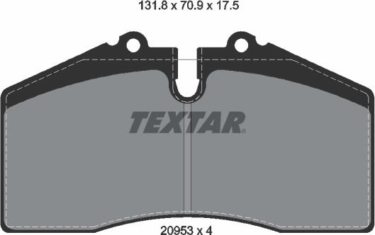 Textar 2095302 - Гальмівні колодки, дискові гальма autozip.com.ua