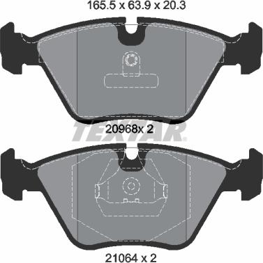 Textar 2096801-0422-00 - Комплект гальм, дисковий гальмівний механізм autozip.com.ua