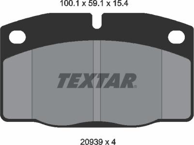 Textar 89001800 - Комплект гальм, дисковий гальмівний механізм autozip.com.ua