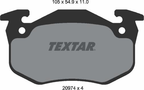 Textar 2097401 - Гальмівні колодки, дискові гальма autozip.com.ua
