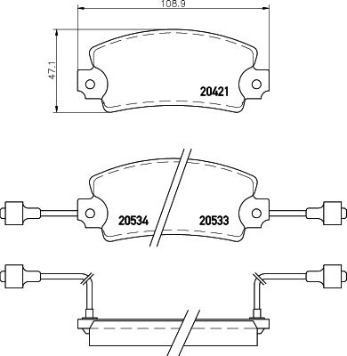 Textar 2042103 - Гальмівні колодки, дискові гальма autozip.com.ua