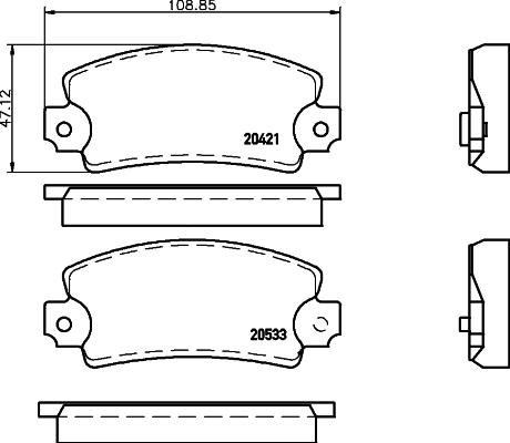 Textar 2042102 - Гальмівні колодки, дискові гальма autozip.com.ua