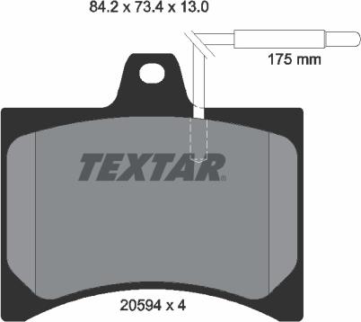 Textar 2059403 - Гальмівні колодки, дискові гальма autozip.com.ua