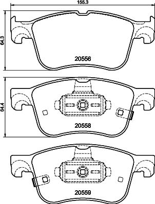 Textar 2055603 - Гальмівні колодки, дискові гальма autozip.com.ua