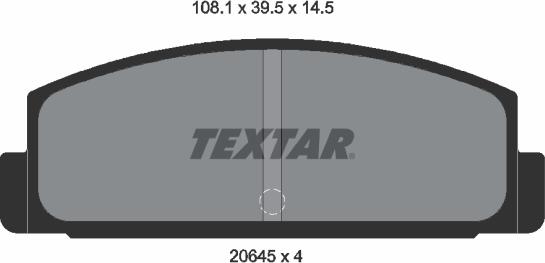 Textar 2064501 - Гальмівні колодки, дискові гальма autozip.com.ua