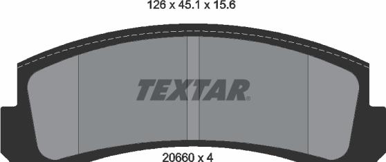 Textar 2066001 - Гальмівні колодки, дискові гальма autozip.com.ua