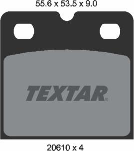 Textar 2061005 - Гальмівні колодки, стояночні дискові гальма autozip.com.ua