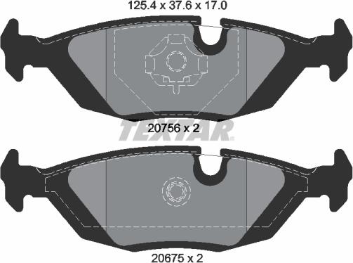 Textar 2067502 - Гальмівні колодки, дискові гальма autozip.com.ua