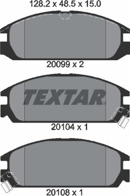 Textar 2009902 - Гальмівні колодки, дискові гальма autozip.com.ua