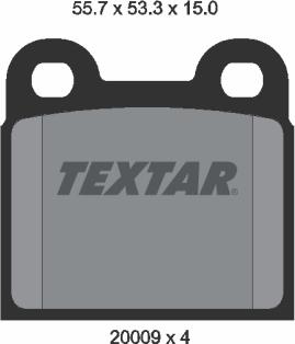 Textar 2000906 - Гальмівні колодки, дискові гальма autozip.com.ua