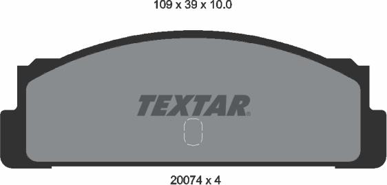 Textar 2007404 - Гальмівні колодки, дискові гальма autozip.com.ua