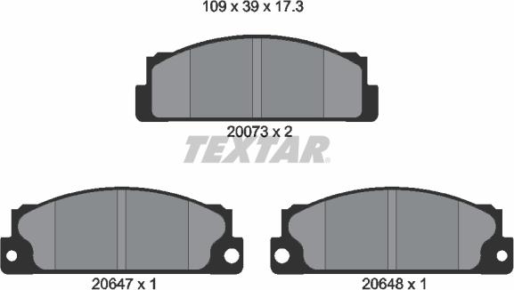 Textar 2007306 - Гальмівні колодки, дискові гальма autozip.com.ua