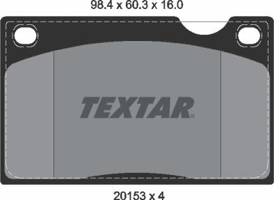 Textar 2015302 - Гальмівні колодки, дискові гальма autozip.com.ua