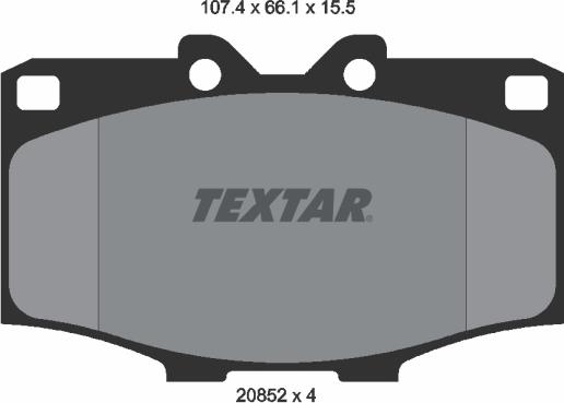 Textar 2085201 - Гальмівні колодки, дискові гальма autozip.com.ua