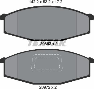 Textar 2086302 - Гальмівні колодки, дискові гальма autozip.com.ua