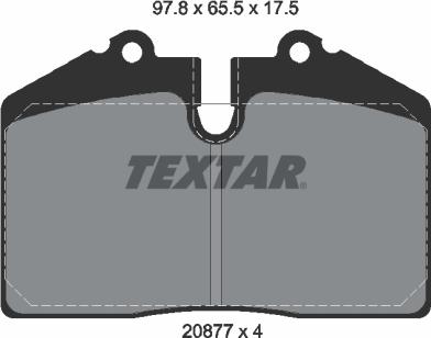 Textar 2087708 - Гальмівні колодки, дискові гальма autozip.com.ua