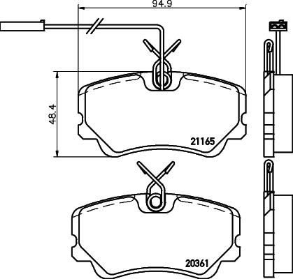 Textar 2036101 - Гальмівні колодки, дискові гальма autozip.com.ua