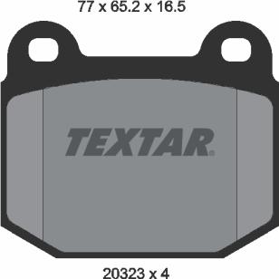 Textar 2032303 - Гальмівні колодки, дискові гальма autozip.com.ua