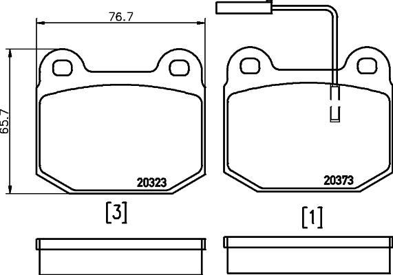 Textar 2037301 - Гальмівні колодки, дискові гальма autozip.com.ua