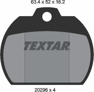 Textar 2029602 - Гальмівні колодки, дискові гальма autozip.com.ua