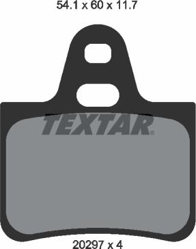 Textar 2029703 - Гальмівні колодки, дискові гальма autozip.com.ua