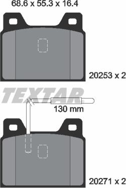 Textar 2025301 - Гальмівні колодки, дискові гальма autozip.com.ua