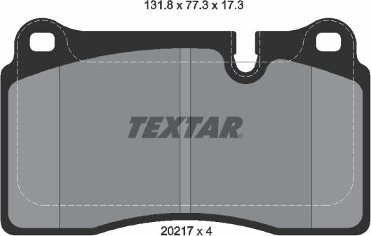 Textar 2021701 - Гальмівні колодки, дискові гальма autozip.com.ua