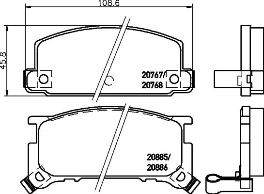 Textar 2076701 - Гальмівні колодки, дискові гальма autozip.com.ua