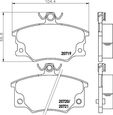 Textar 2071901 - Гальмівні колодки, дискові гальма autozip.com.ua