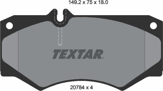 Textar 2078401 - Гальмівні колодки, дискові гальма autozip.com.ua