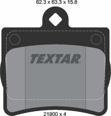 Textar 2190003 - Гальмівні колодки, дискові гальма autozip.com.ua